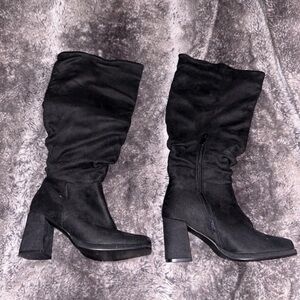 Boohoo Elegant Black Heeled Boots